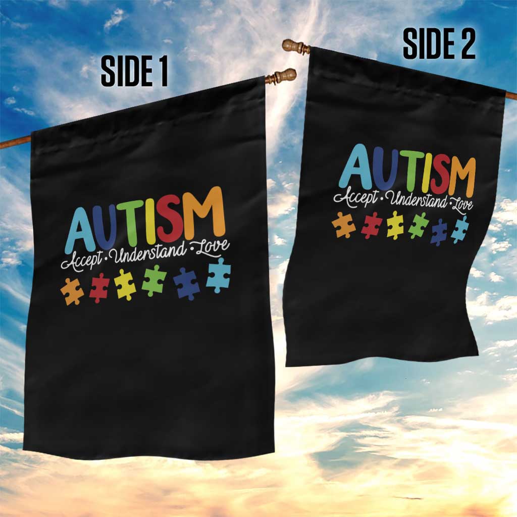 Autism Acceptance Garden Flag Accept Understand Love Special Education Teacher Gift