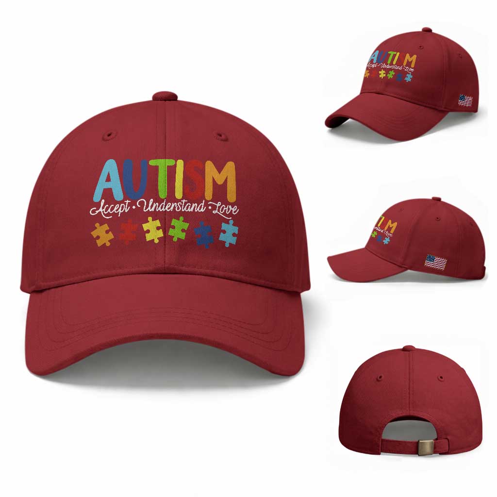 Autism Acceptance Baseball Cap Accept Understand Love Special Education Teacher Gift
