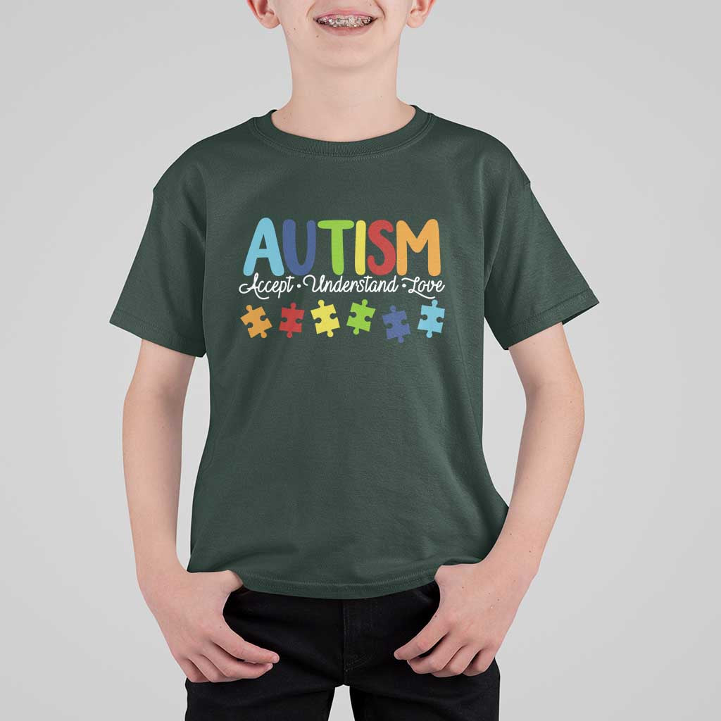 Autism Acceptance T Shirt For Kid Accept Understand Love Special Education Teacher Gift