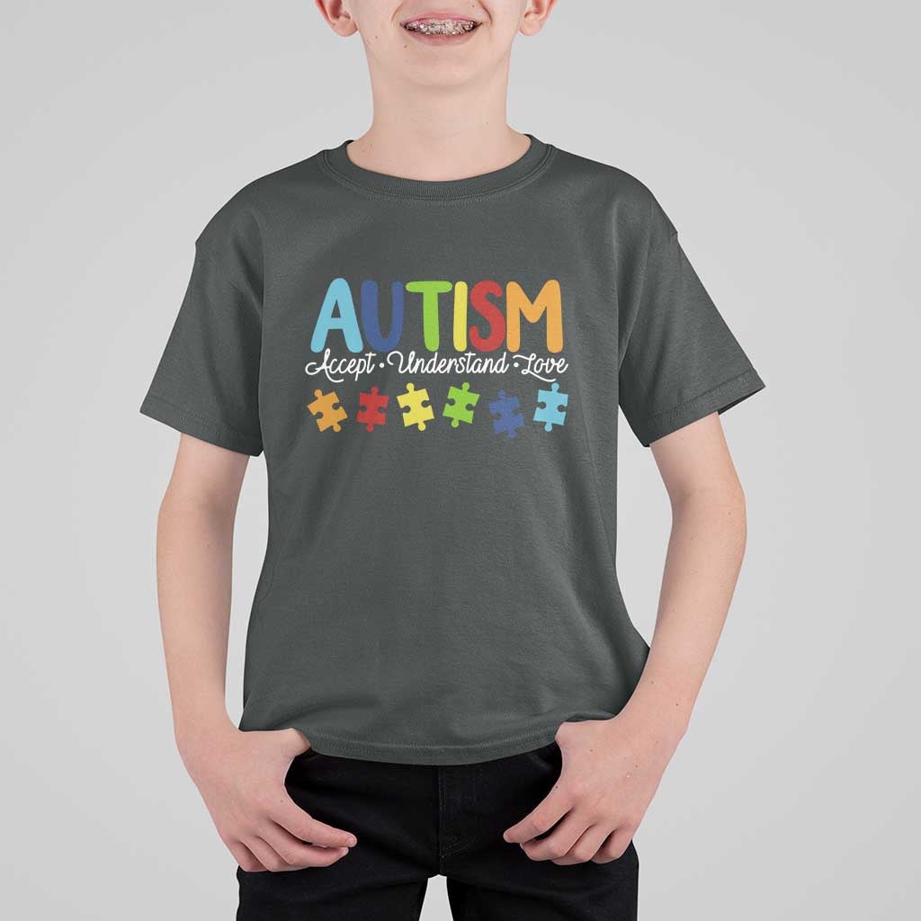 Autism Acceptance T Shirt For Kid Accept Understand Love Special Education Teacher Gift