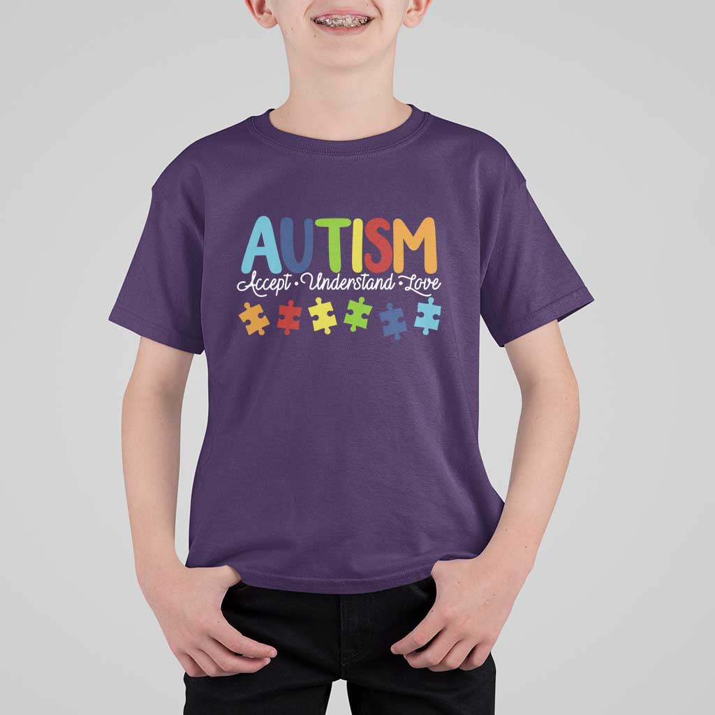 Autism Acceptance T Shirt For Kid Accept Understand Love Special Education Teacher Gift