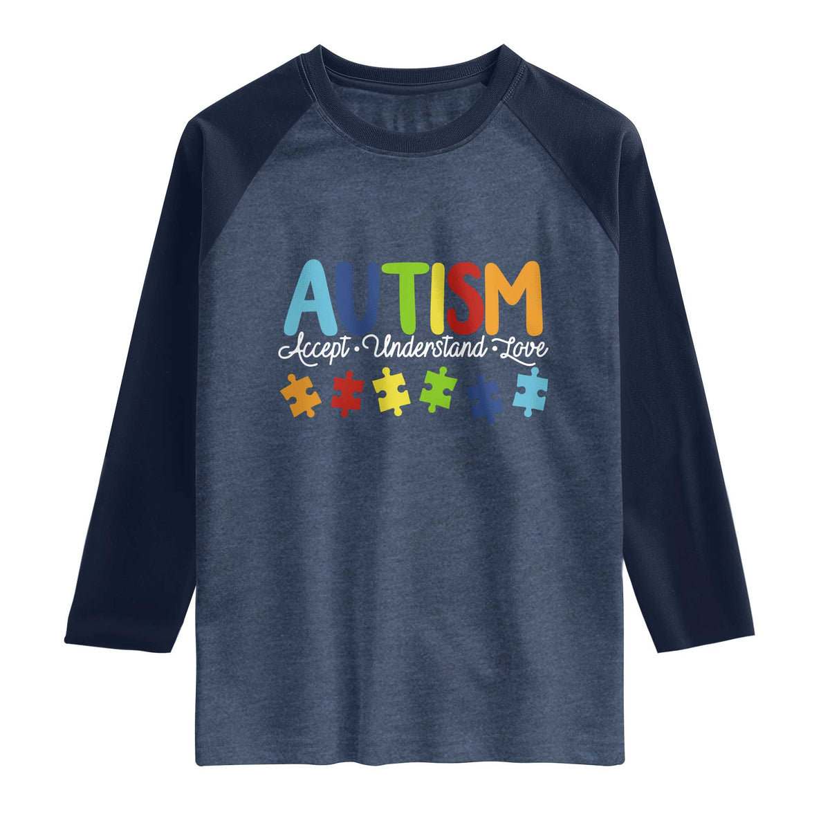 Autism Acceptance Raglan Shirt Accept Understand Love Special Education Teacher Gift