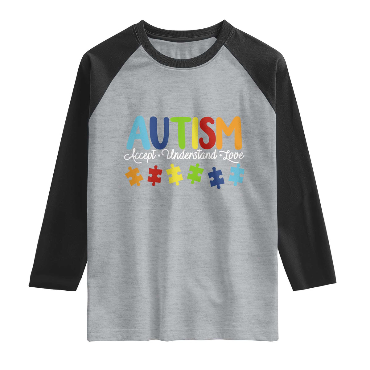 Autism Acceptance Raglan Shirt Accept Understand Love Special Education Teacher Gift