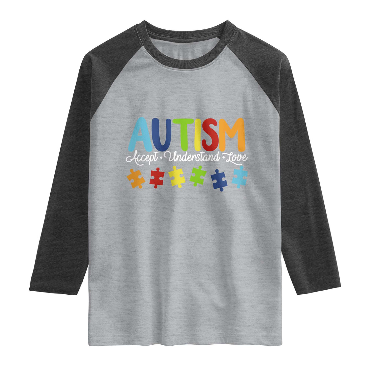Autism Acceptance Raglan Shirt Accept Understand Love Special Education Teacher Gift