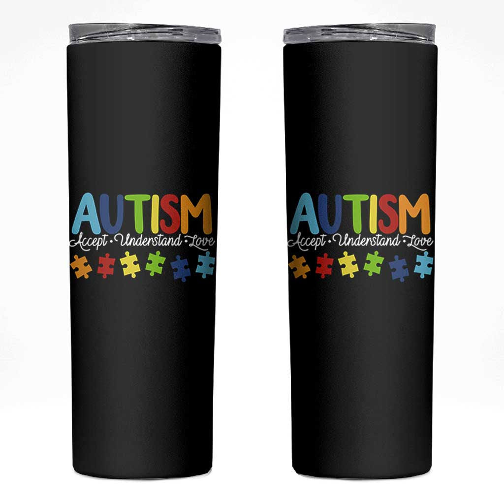 Autism Acceptance Skinny Tumbler Accept Understand Love Special Education Teacher Gift