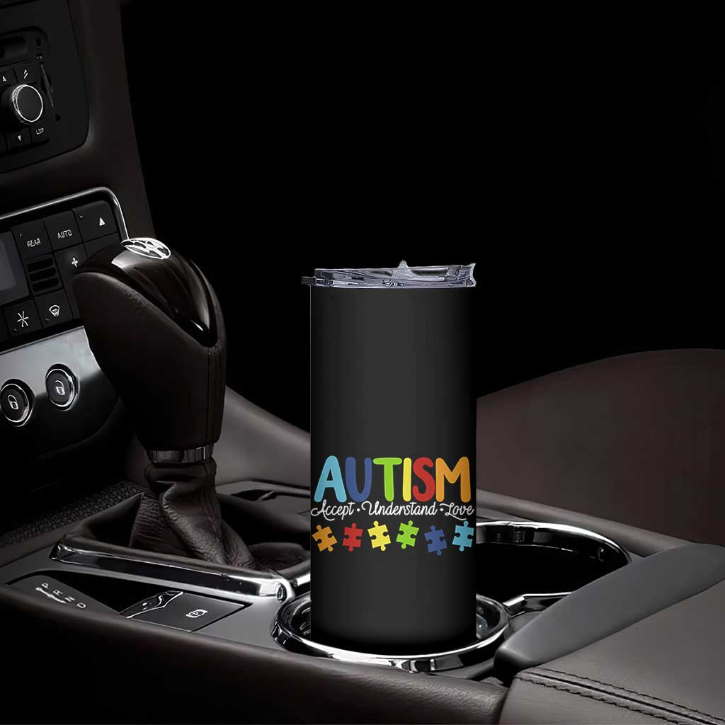 Autism Acceptance Skinny Tumbler Accept Understand Love Special Education Teacher Gift