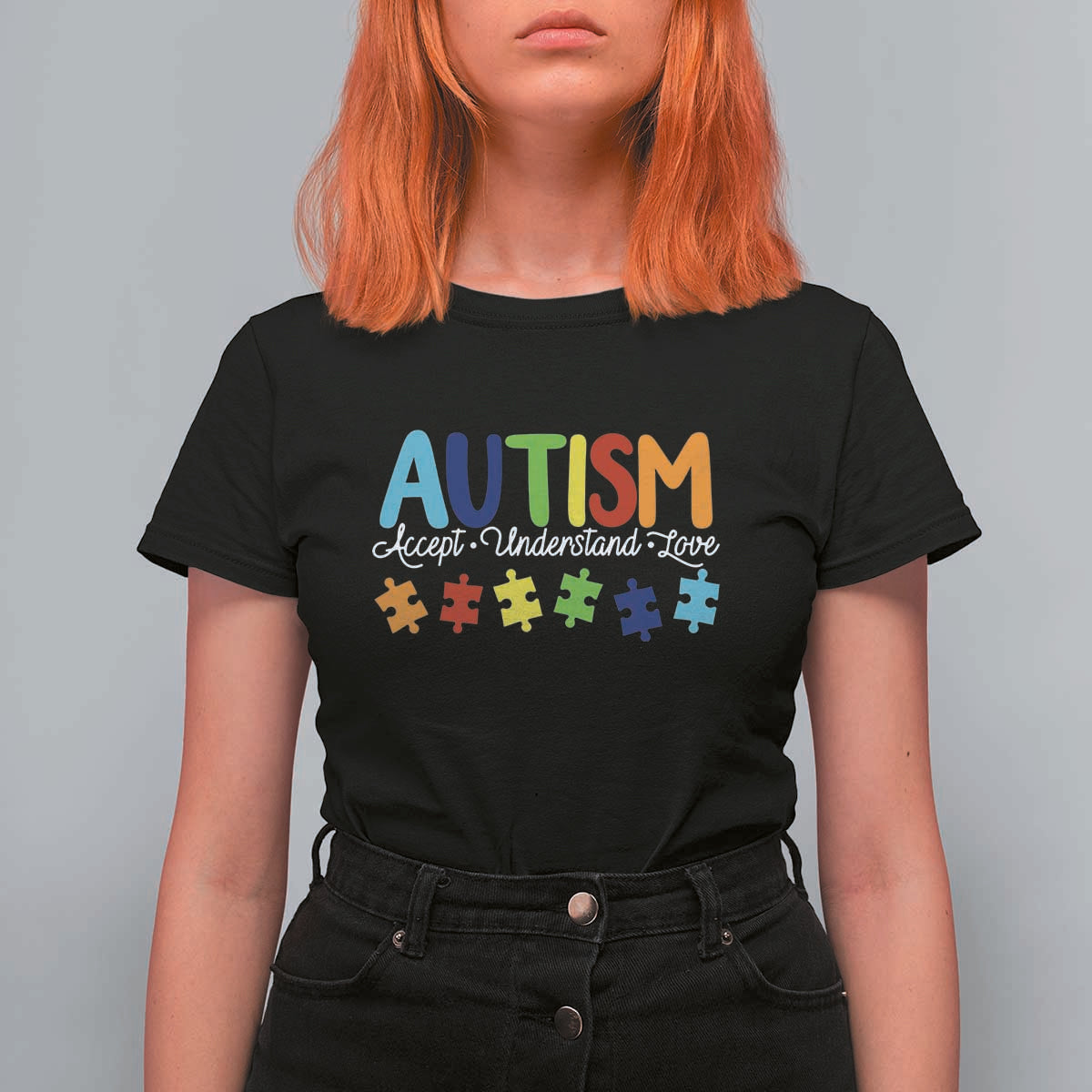 Autism Acceptance T Shirt For Women Accept Understand Love Special Education Teacher Gift