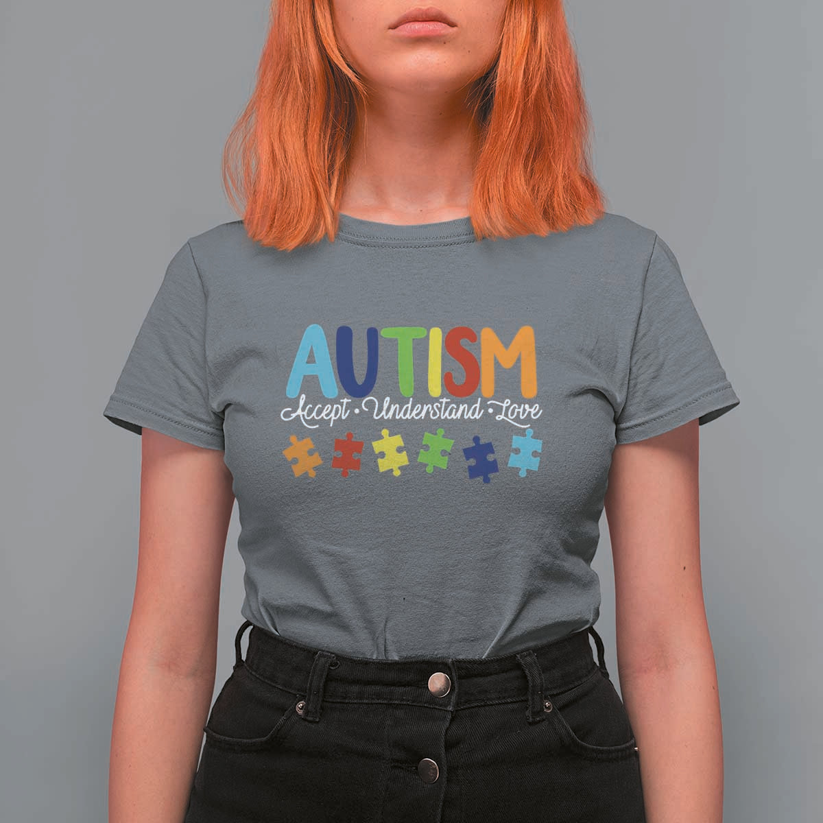 Autism Acceptance T Shirt For Women Accept Understand Love Special Education Teacher Gift