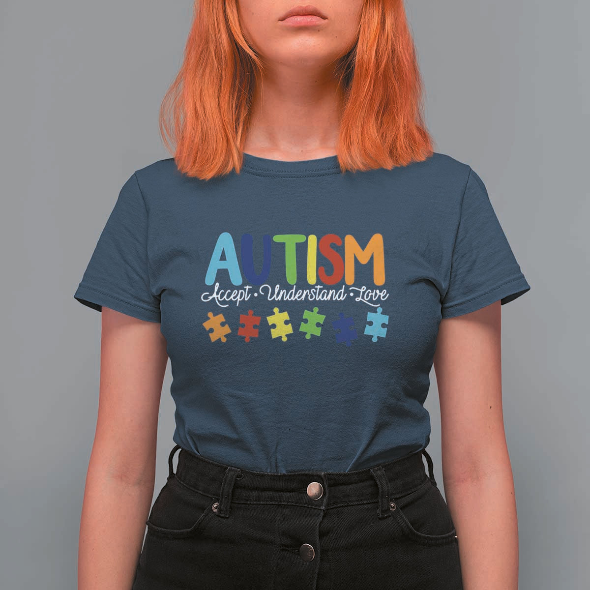 Autism Acceptance T Shirt For Women Accept Understand Love Special Education Teacher Gift