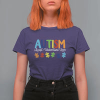 Autism Acceptance T Shirt For Women Accept Understand Love Special Education Teacher Gift