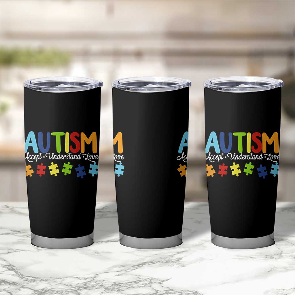 Autism Acceptance Tumbler Cup Accept Understand Love Special Education Teacher Gift
