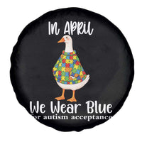 Funny Silly Goose Neurodivergent Support Spare Tire Cover In April We Wear Blue For Autism Acceptance