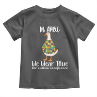 Funny Silly Goose Neurodivergent Support Toddler T Shirt In April We Wear Blue For Autism Acceptance