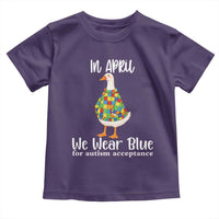 Funny Silly Goose Neurodivergent Support Toddler T Shirt In April We Wear Blue For Autism Acceptance