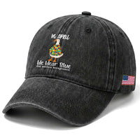 Funny Silly Goose Neurodivergent Support Washed Cotton Baseball Cap In April We Wear Blue For Autism Acceptance