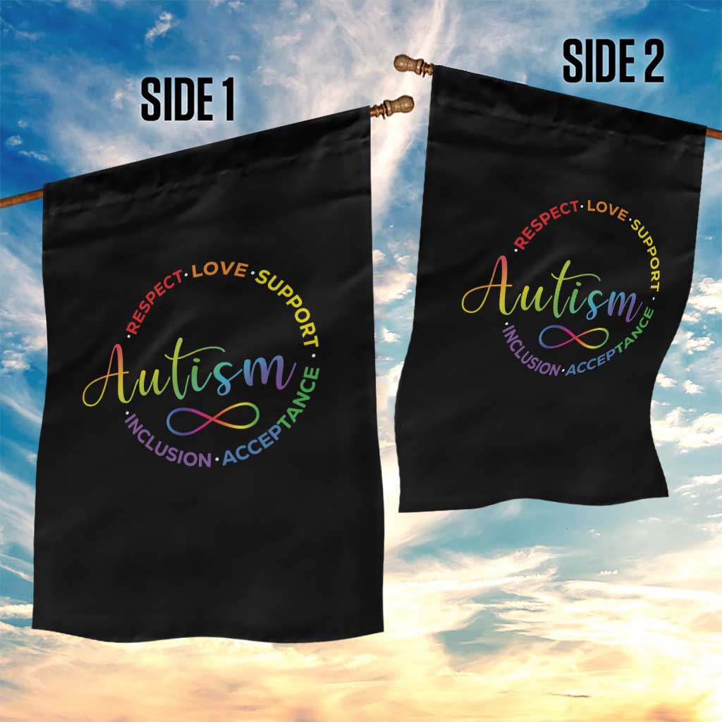 Autism Acceptance Garden Flag Respect Love Support Autism Awareness Month