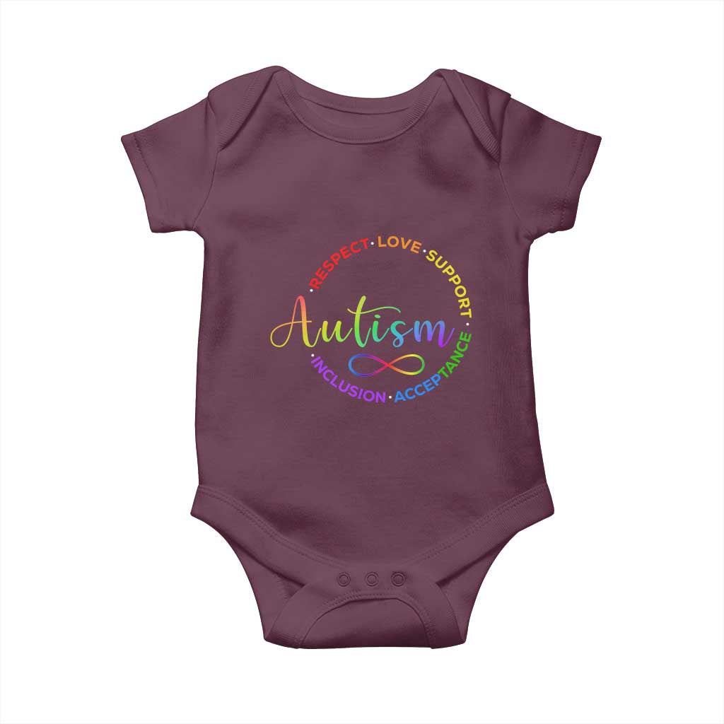 Autism Acceptance Baby Onesie Respect Love Support Autism Awareness Month