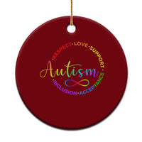 Autism Acceptance Ceramic Ornament Respect Love Support Autism Awareness Month