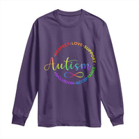 Autism Acceptance Long Sleeve Shirt Respect Love Support Autism Awareness Month