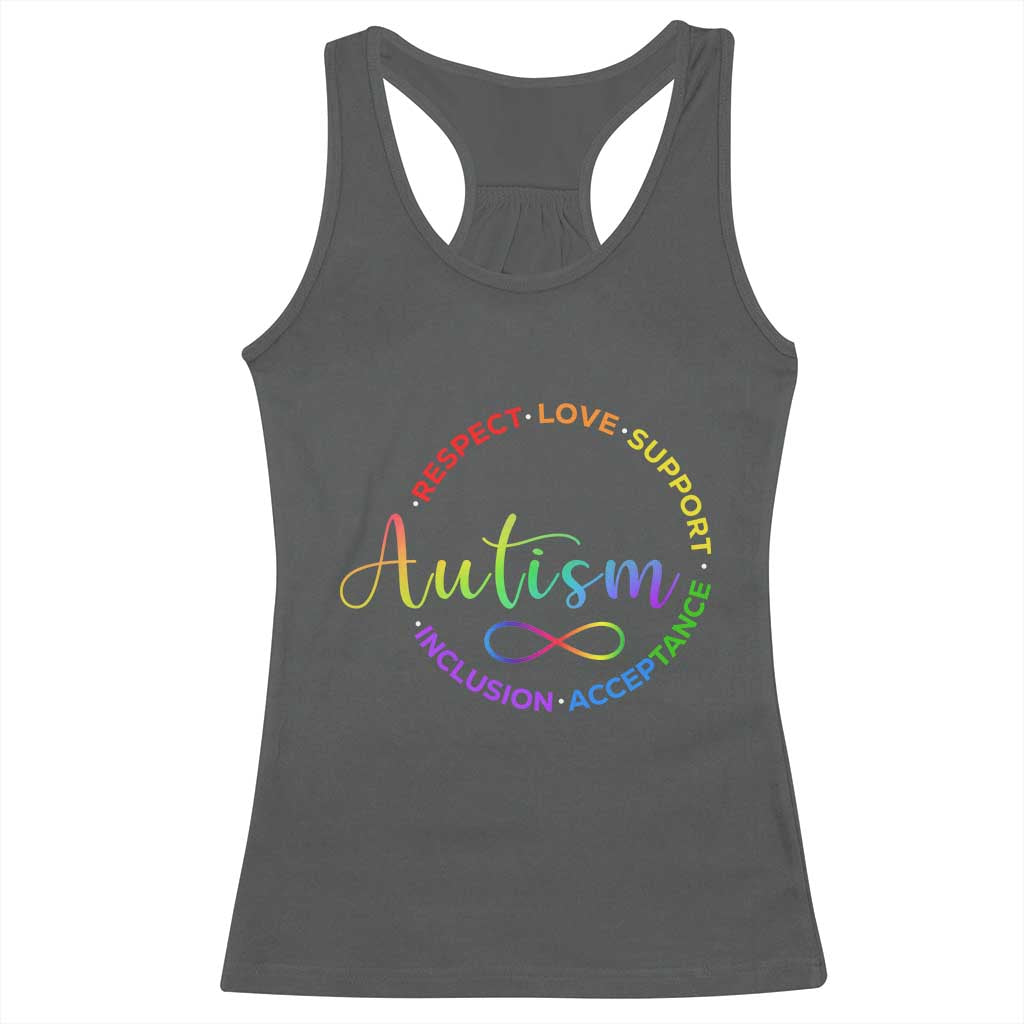 Autism Acceptance Racerback Tank Top Respect Love Support Autism Awareness Month