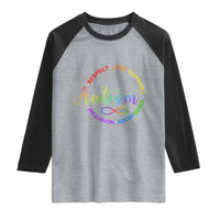 Autism Acceptance Raglan Shirt Respect Love Support Autism Awareness Month