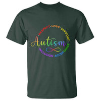 Autism Acceptance T Shirt Respect Love Support Autism Awareness Month