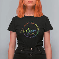 Autism Acceptance T Shirt For Women Respect Love Support Autism Awareness Month