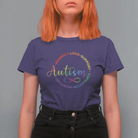 Autism Acceptance T Shirt For Women Respect Love Support Autism Awareness Month