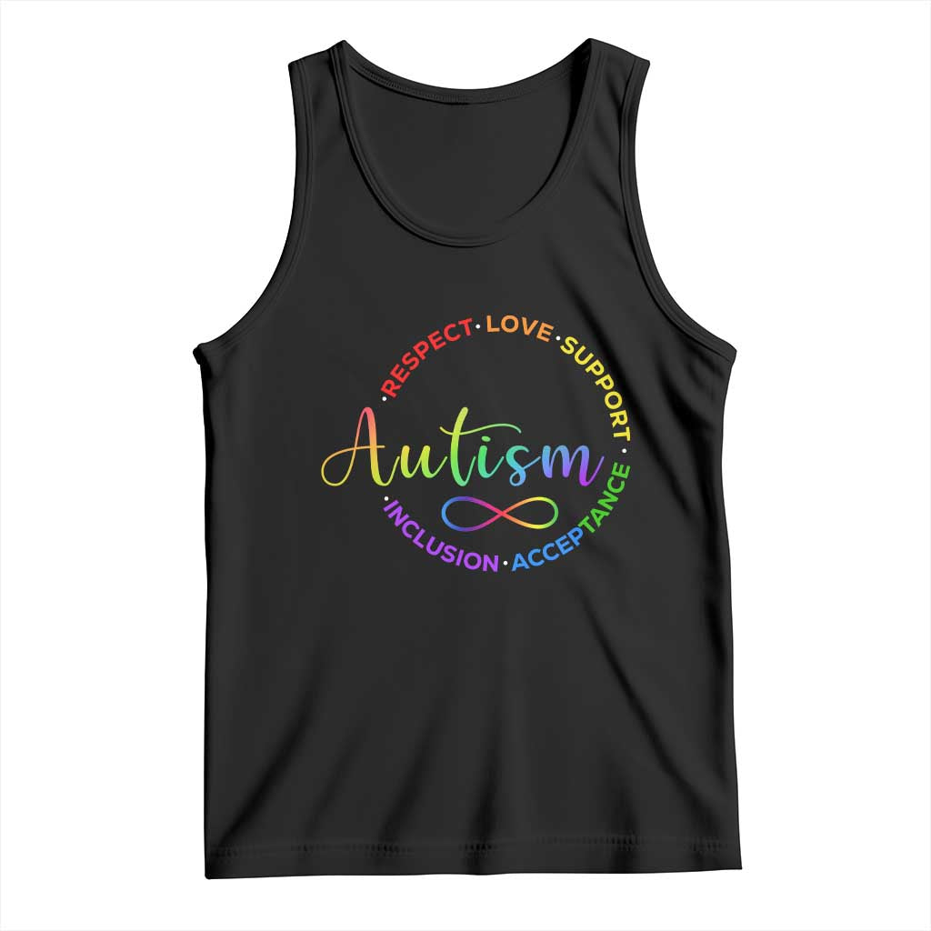 Autism Acceptance Tank Top Respect Love Support Autism Awareness Month