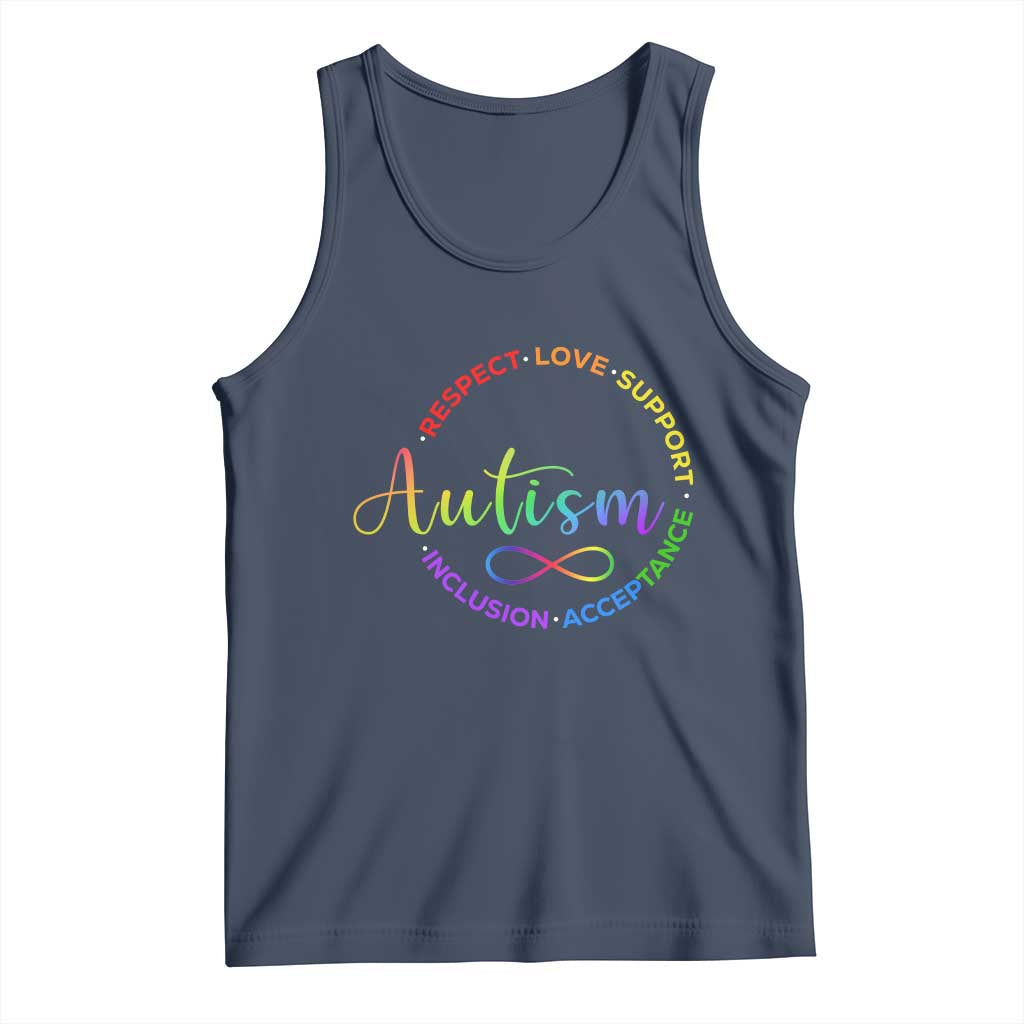 Autism Acceptance Tank Top Respect Love Support Autism Awareness Month