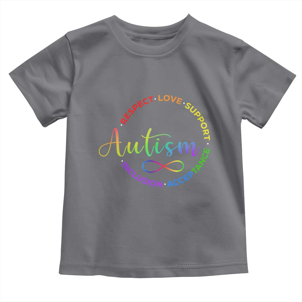 Autism Acceptance Toddler T Shirt Respect Love Support Autism Awareness Month