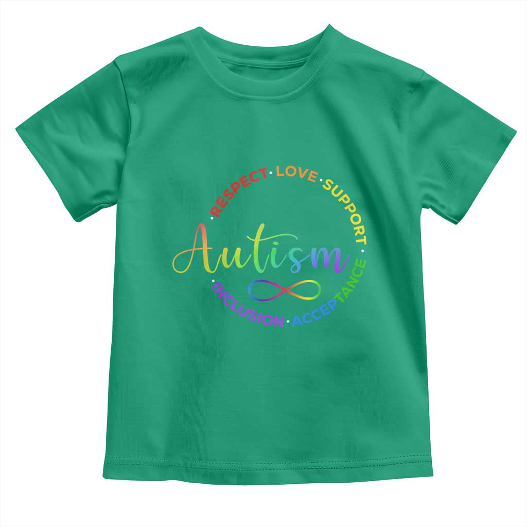 Autism Acceptance Toddler T Shirt Respect Love Support Autism Awareness Month