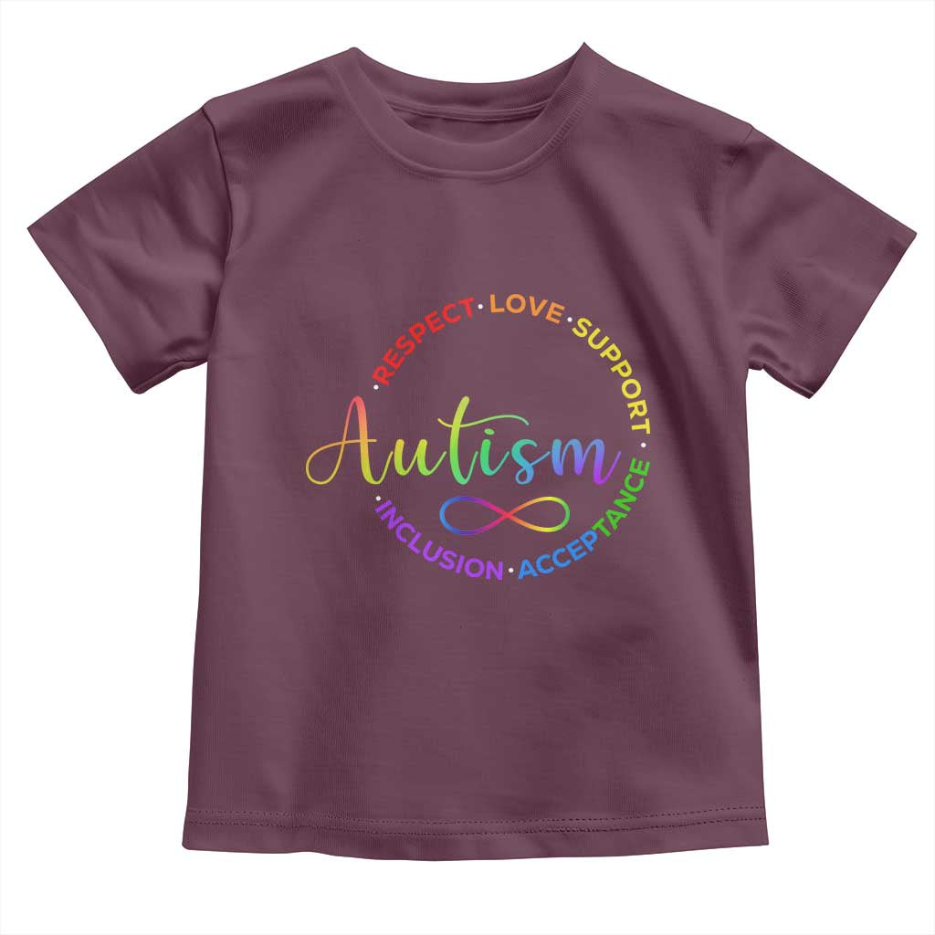 Autism Acceptance Toddler T Shirt Respect Love Support Autism Awareness Month