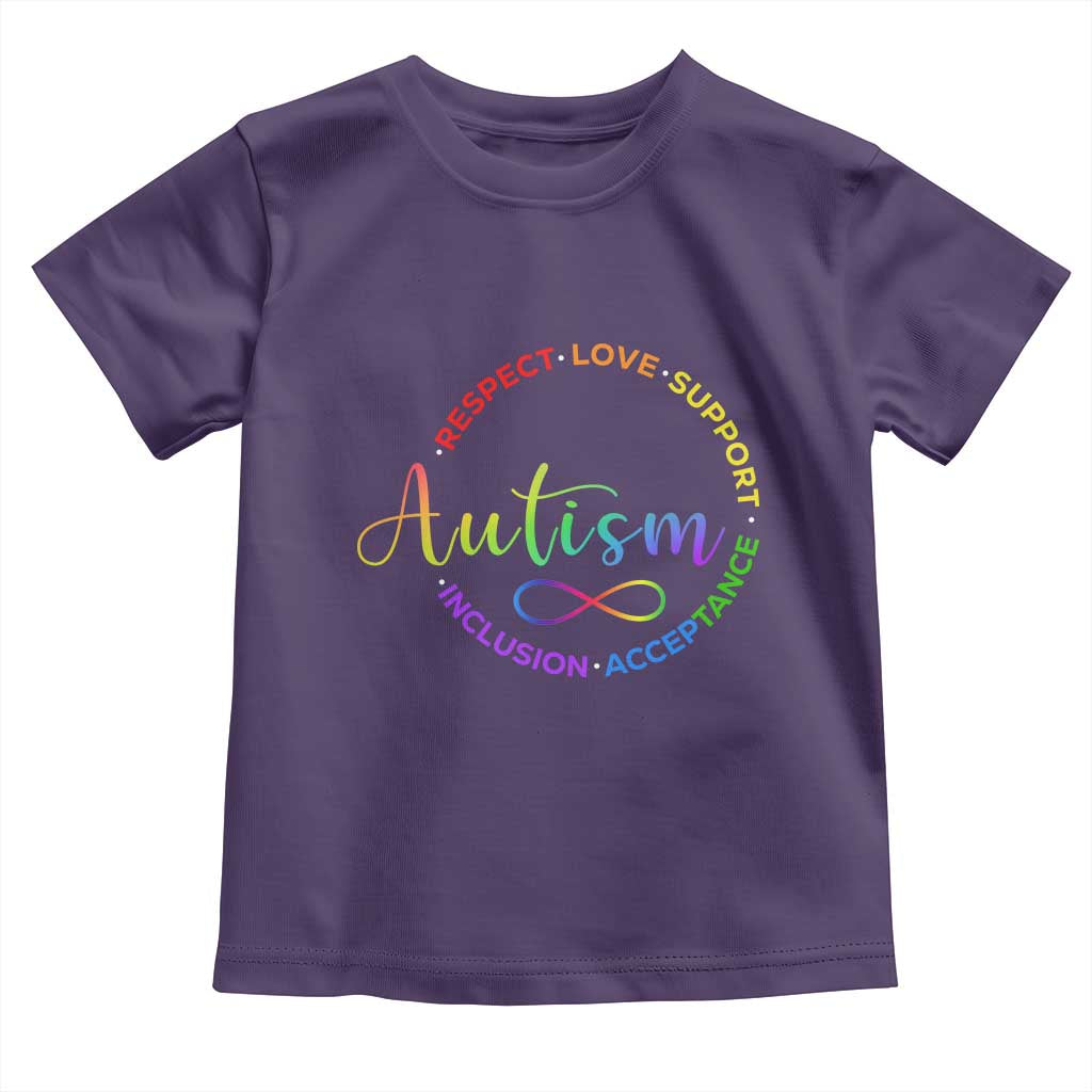 Autism Acceptance Toddler T Shirt Respect Love Support Autism Awareness Month