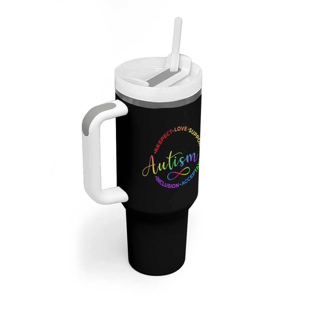 Autism Acceptance Tumbler With Handle Respect Love Support Autism Awareness Month