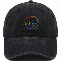 Autism Acceptance Washed Cotton Baseball Cap Respect Love Support Autism Awareness Month