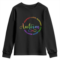 Autism Acceptance Youth Sweatshirt Respect Love Support Autism Awareness Month