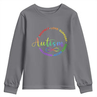 Autism Acceptance Youth Sweatshirt Respect Love Support Autism Awareness Month