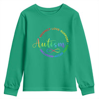 Autism Acceptance Youth Sweatshirt Respect Love Support Autism Awareness Month