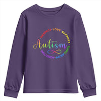 Autism Acceptance Youth Sweatshirt Respect Love Support Autism Awareness Month