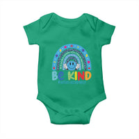 Autism Acceptance Baby Onesie Rainbow in April We Wear Blue Ribbon Autism