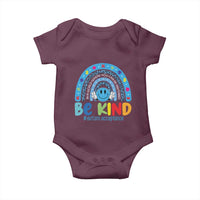 Autism Acceptance Baby Onesie Rainbow in April We Wear Blue Ribbon Autism