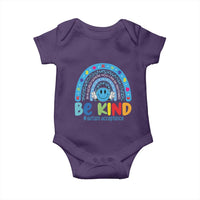 Autism Acceptance Baby Onesie Rainbow in April We Wear Blue Ribbon Autism