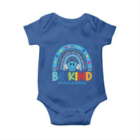 Autism Acceptance Baby Onesie Rainbow in April We Wear Blue Ribbon Autism