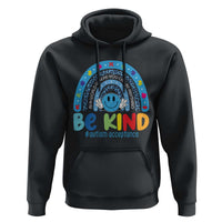 Autism Acceptance Hoodie Rainbow in April We Wear Blue Ribbon Autism