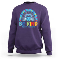 Autism Acceptance Sweatshirt Rainbow in April We Wear Blue Ribbon Autism