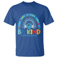 Autism Acceptance T Shirt Rainbow in April We Wear Blue Ribbon Autism