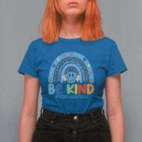 Autism Acceptance T Shirt For Women Rainbow in April We Wear Blue Ribbon Autism
