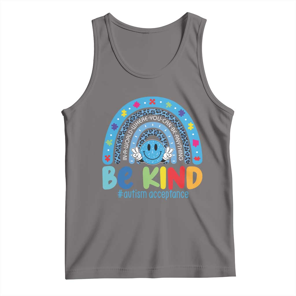 Autism Acceptance Tank Top Rainbow in April We Wear Blue Ribbon Autism