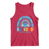 Autism Acceptance Tank Top Rainbow in April We Wear Blue Ribbon Autism